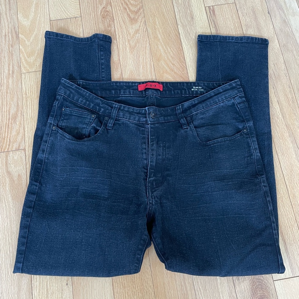 M B X Black Jeans- Slim Fit 34x30- NWOT